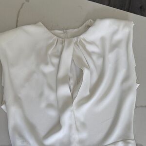 IRO White Sleeveless Midi Dress with Subtle Drape